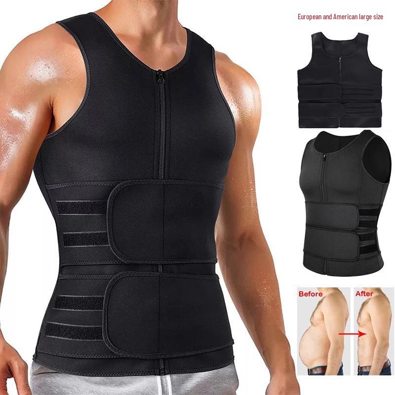 Herren Neopren Übergröße Taillenformer Bauchkontrollweste