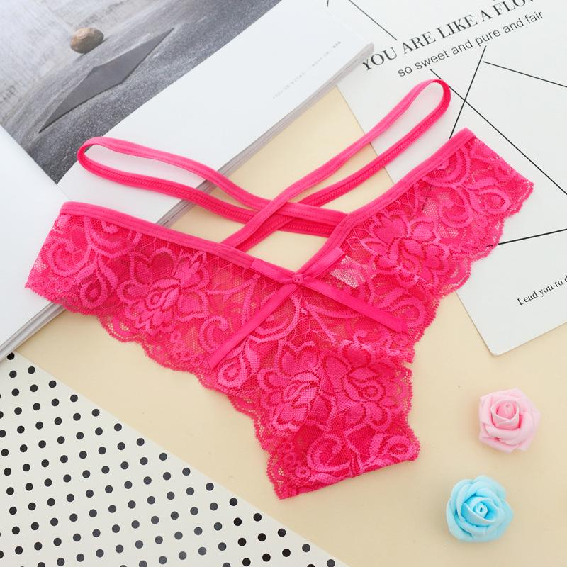 Kvinners Sexy Blonder Jacquard Lav Midje Pluss Størrelse Tanga