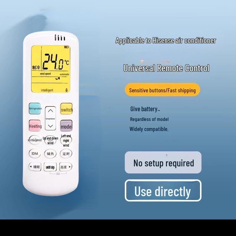 Universal Air Conditioner Remote Control for Gree, Midea, Hualing, Haier, Handian, Chigo, and More Major Brands