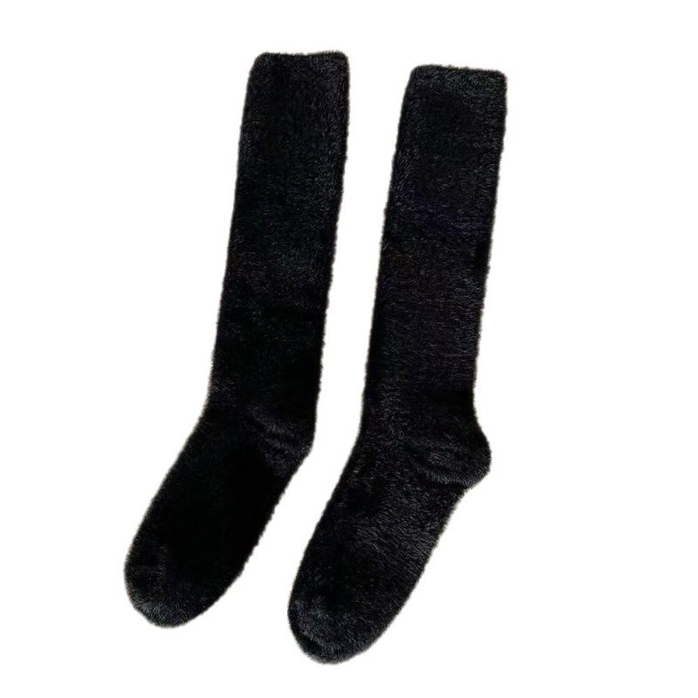 Mink Velvet Mid-tube Socks Thick Hosiery New Leg Warmers Autumn and Winter