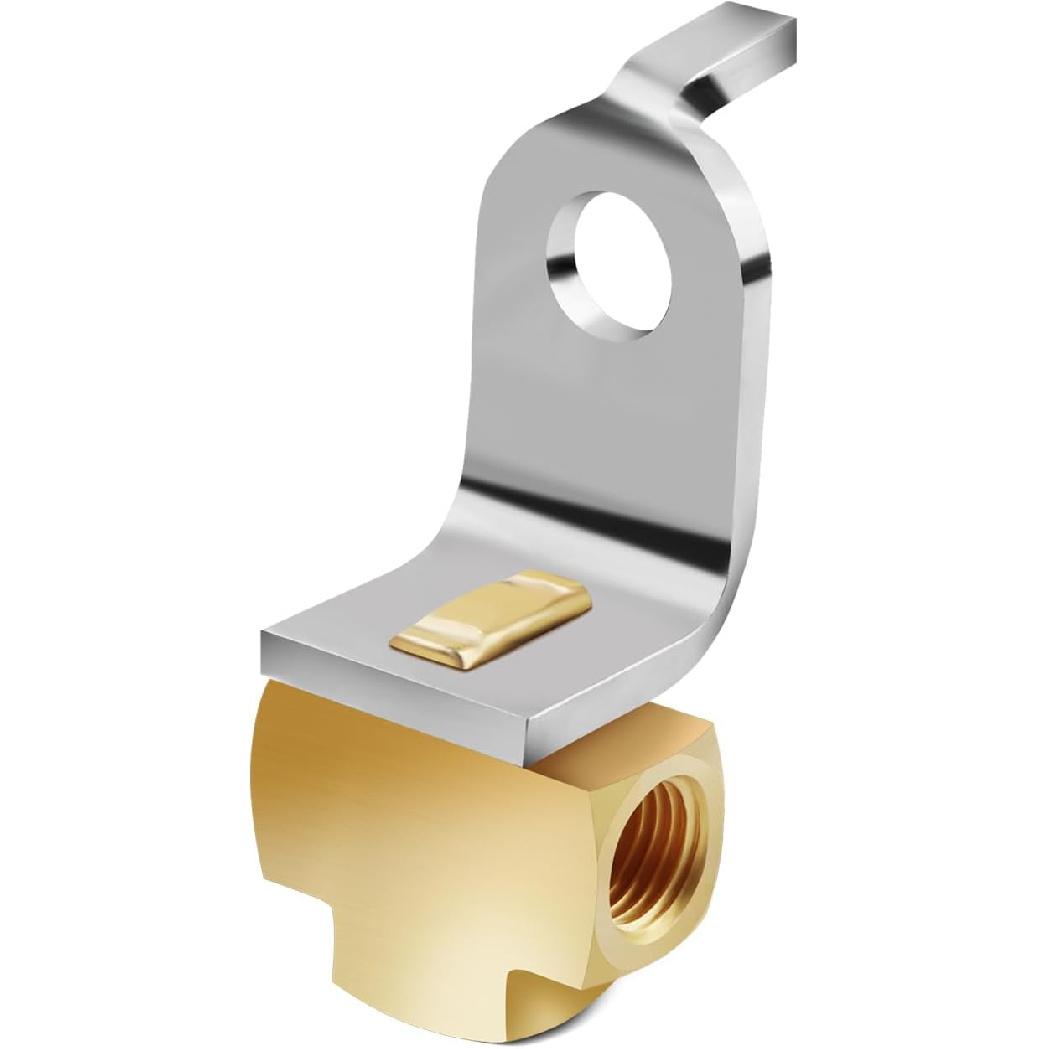 Тройник тормозной линии 3-ходовой с крепежным кронштейном, Латунные фитинги тормозной линии 3/16  для резьбы 3/8 -24, Поддержание тормозной системы, Универсальная тормозная линия