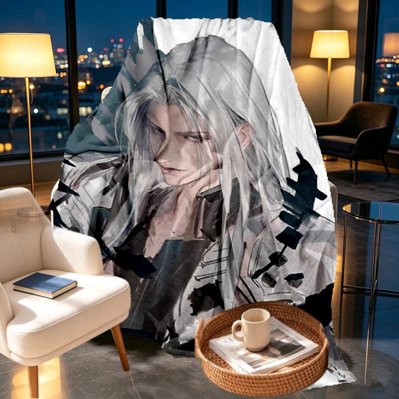 Final Fantasy Print Blanket - Soft & Comfortable, for Bedroom, Travel, Sofa, Home Decoration - Birthday Christmas Gift for Friend