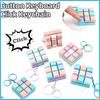 NEW Macaron Color Fidget Toys | 9 Tetris Fingertip Pressing Key Toy Antistress Toys | Anti Stress Finger Keyboard Keychain