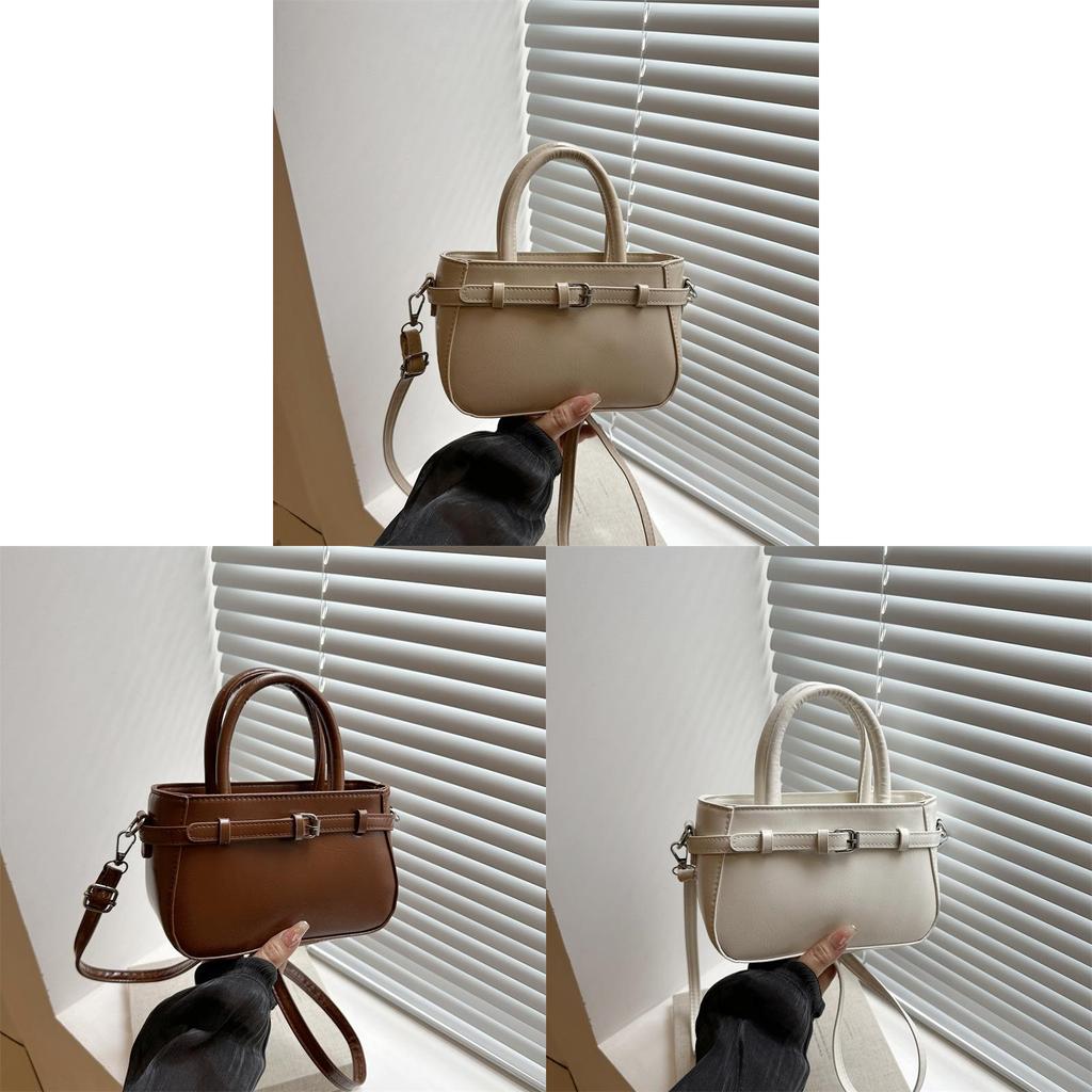 Womens Pu Small Square Bag With Top Zipper And Internal Phone Pocket For Daily Use