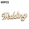 60 Pieces Wooden Letters Wall Hanging Vintage Style Unfinished Signs Home Supplies Love Weddings Party Decorative Props Gifts