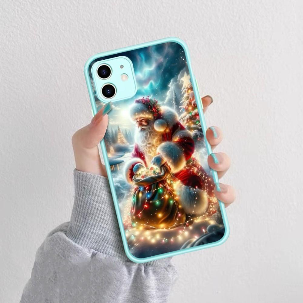 

Christmas New Year Phone Case For IPhone 14 11 12 13 Mini Pro Max 8 7 Plus X XR XS MAX Translucent Matte Cover iphone 13 pro