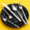 410 Stainless Steel Diamond Handle 5-Piece Tableware Set: Knife, Fork, Spoon for Steak/Western Food in Gift Box