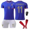 Mens Cycling Jerseys French Team Home Mbappe 10 Football Shirt Set Sports