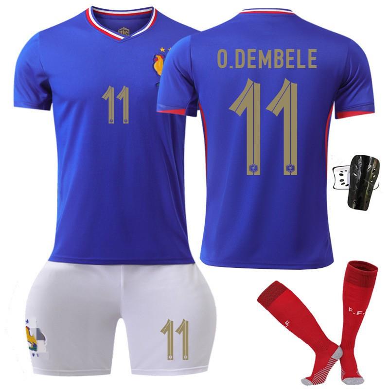 Mens Cycling Jerseys French Team Home Mbappe 10 Football Shirt Set Sports