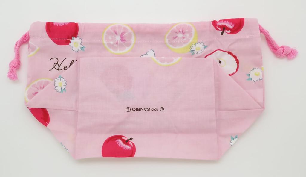 OSK Hello Kitty Fruit Lunch Drawstring Bento Made in Easy to Easy to for Girls and Elementary School (OSK) Bag, Bag, Japan, Stylish, Cute, Simple,