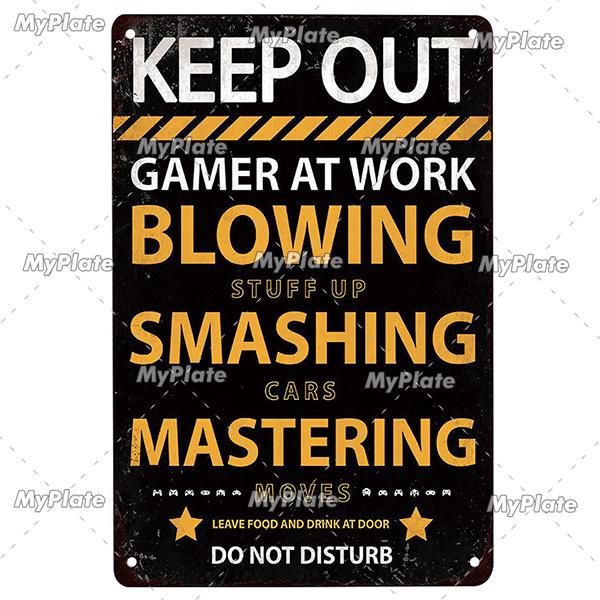 [MyPlate] Game Metal Sign Retro Sign Tin Sign Indoor Party Sign Pub Club Plate Bar Sign Pub Club Plate Summer Home Decor
