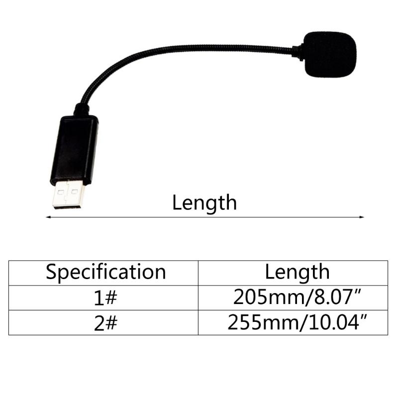 Mini USB Microphone for Laptop and Desktop Computer with Gooseneck for PC N0HC