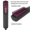 Eco Friendly Travel Professional Negative Ion Ceramic Heated Electric Portable Fast Hot Styling Comb Hair Straightener Brush