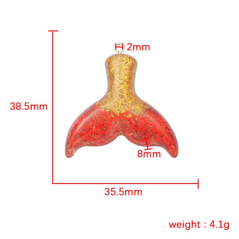 Eco-Friendly Resin Mermaid Tail Gradient Earrings