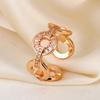 18 Karat vergoldeter Mikro-Inlay-Diamant-Kreisring exquisiter Ins-Nischen-nicht verblassender Ring
