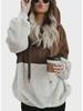 Autumn & Winter Hooded Fleece Jacket with Splicing Design
