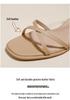 Summer Backless Chunky Heel Sandals for Women – Cross and Single Strap Open Toe with Soft Thick Sole.