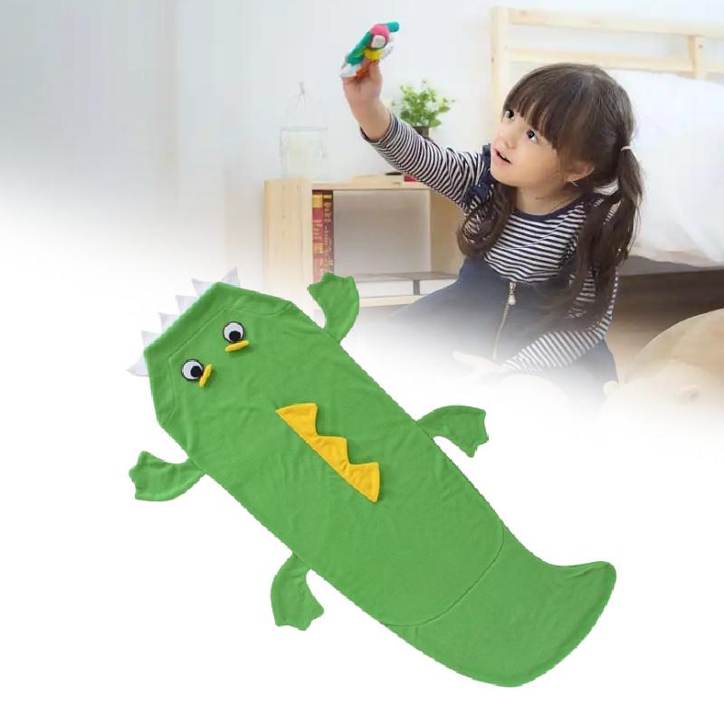 Crocodile Cartoon Child Blanket Sleep Bag With Thick Insulation For Kids