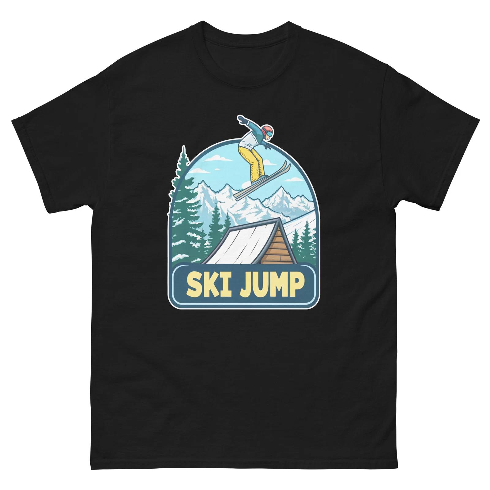 Ski Jump Mountain Ski Resort Town T-Shirt 3XL