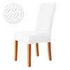 2pcs Jacquard Dining Chair Cover Stretch Spandex Chair Covers Elastic Solid Color Seat Slipcovers for Hotel Banquet Wedding