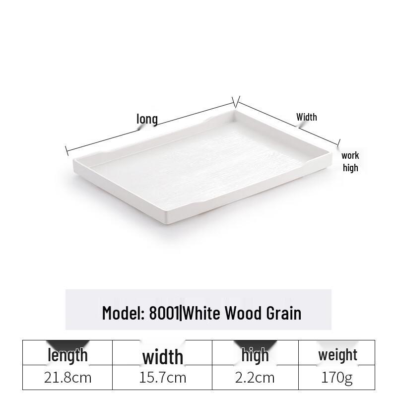 Durable Rectangular Nordic Plastic Serving Tray
