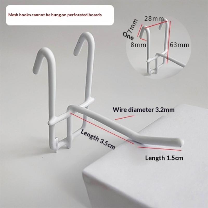1Pcs 3.2mm Thickness Supermarket Iron Wire Mesh Hanging Hooks 5/10/15/20cm Screen Hooks Iron Grid Hooks For Screen Grid