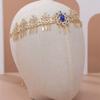 Luxurious Middle Eastern Bridal Head Accessory With Shimmering Rhinestones Hair Jewelry for Wedding Ceremony Dressingup