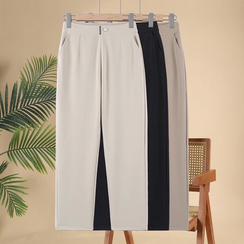 Spring Autumn 2026 Stylish Elastic High Waist Pants for Middle-Aged & Elderly Women