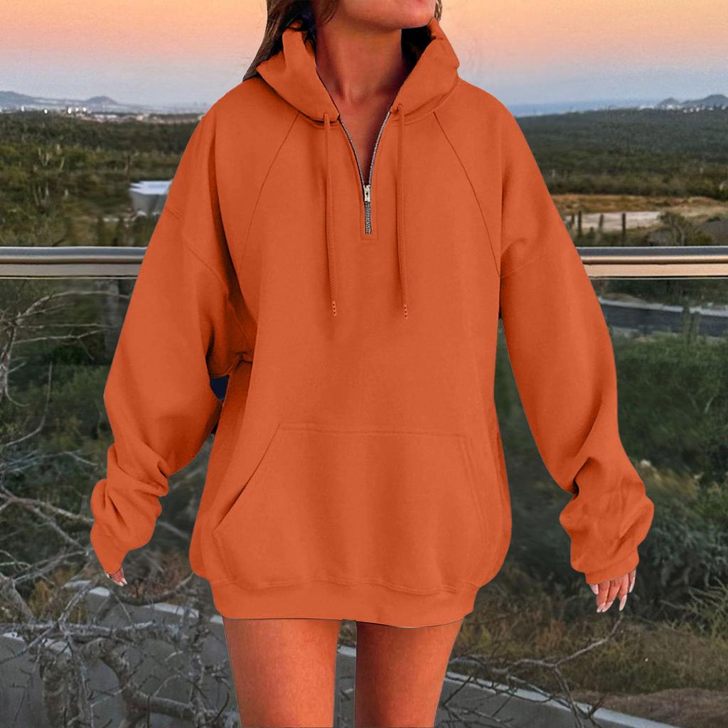 Women's Long Sleeve Oversized  Oversized Drop Shoulder Sleeves Women's Hooded Plush Sweatshirt