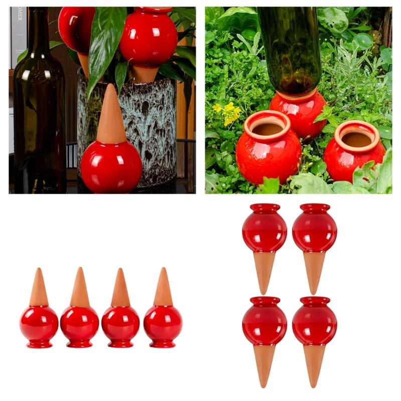 4pcs Plant Watering Stakes Indoor Outdoor Water Spikes for Plant Terracottas Automatic Drip Irrigation for Houseplants