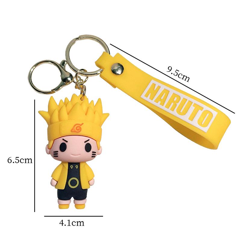 Naruto Anime Keychain Pendant Cartoon Naruto Kakashi Uchiha Itachi Key Chain Backpack Bag Car Keyring Prop Gift