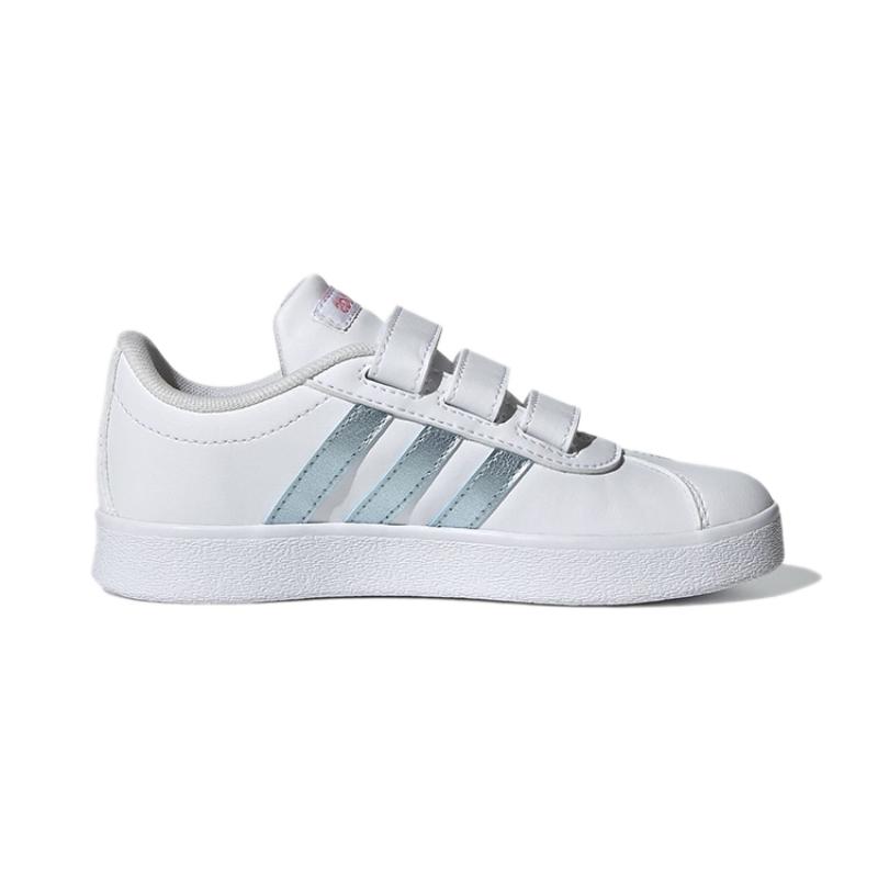 Adidas VL Court 2.0 J 'White Vision Metallic' Sneakers GW2341
