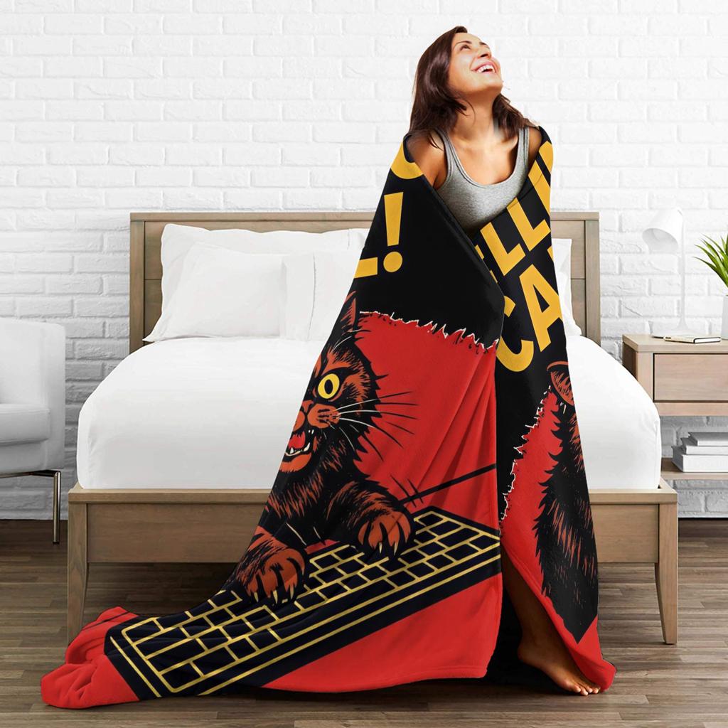 Dungeon Crawler Carl I am Yelling Carl Blankets Super Soft Print Plush Throw Blanket For Students Living Room Flannel Bed Cover