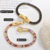 Light Luxury Seven-Color Zircon Gold-Plated Magnetic Bracelet with Titanium Steel Double-Sided Closure