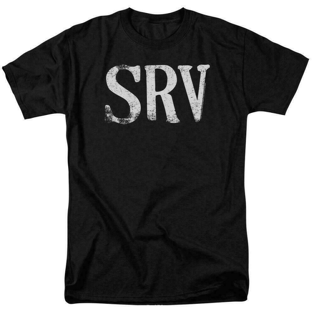 Stevie Ray Vaughan SRV Logo T Shirt Classic Rock Blues Music Black Unisex T-Shirt M