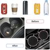 4 Pack Car Coasters, Universal Vehicle Bling Car Coaster, Cute Rhinestone Coaster for Cup Holders,Interior Accessories 2.75'' Silicone Anti Slip Car