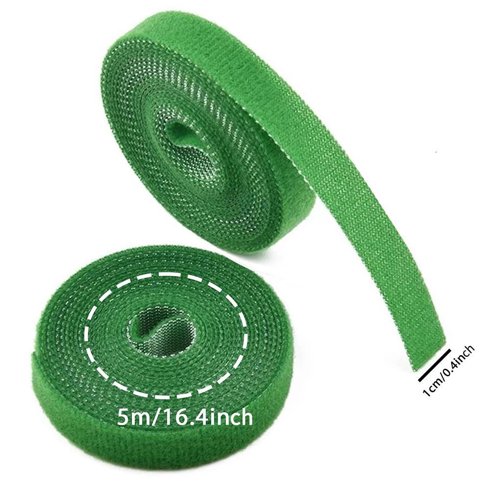 5m Green Garden Twine Plant Ties Nylon Plant Bandage Garden Hook Loop Bamboo Cane Wrap Support Garden Accessories