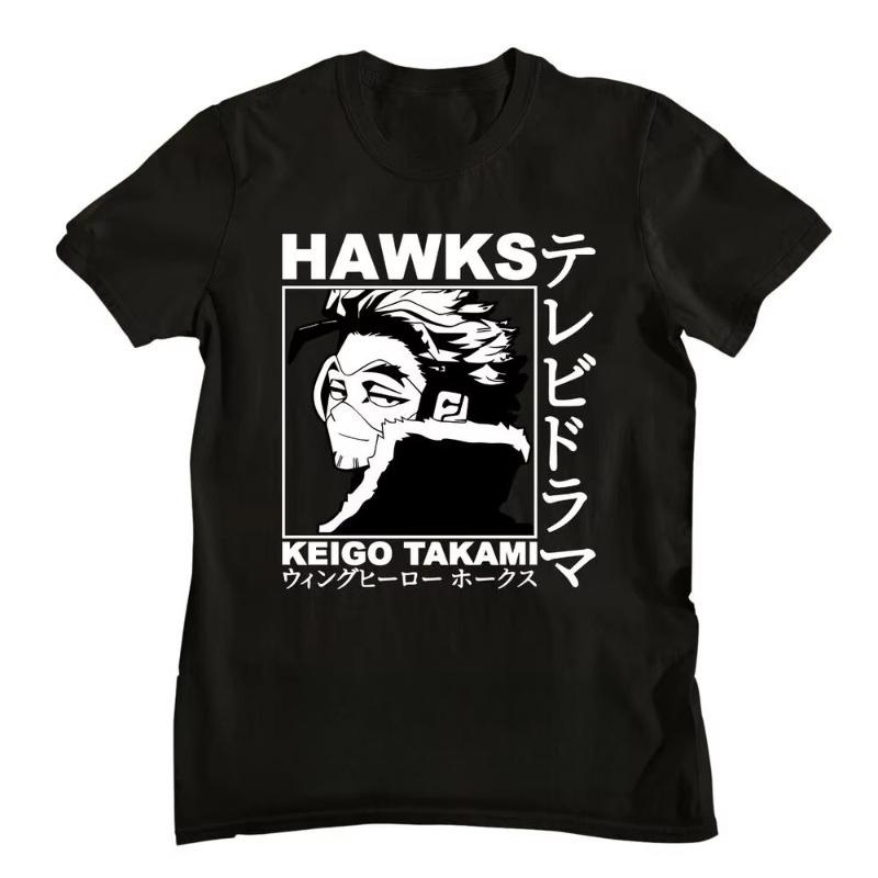 Trend Léto 2025 Cosplay Neutrální HAWKS Keigo Takami My Hero Boku No Hero BNHA MHA Anime Manga Nové Unisex Tričko