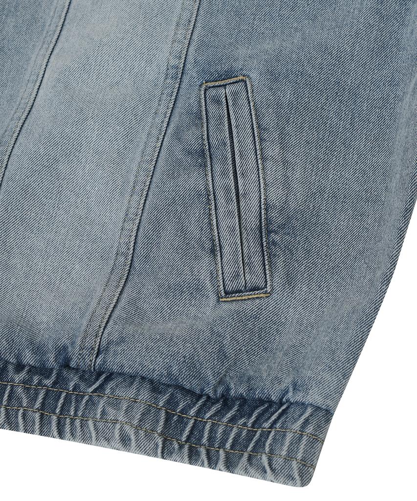 Standarderror 87-Stan119 [Classic] Vintage Washed Work Denim Jacket Snow Blue