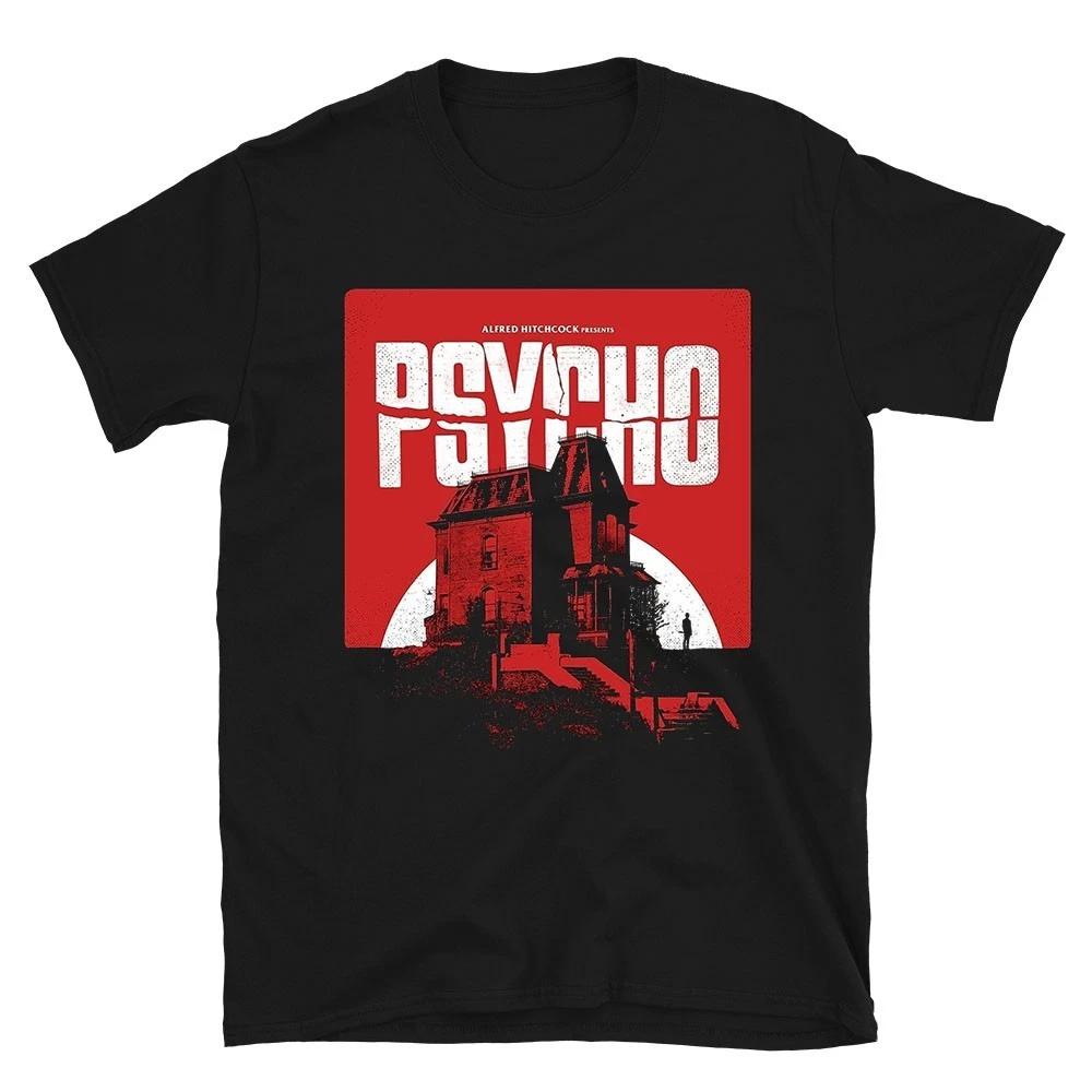 T-Shirt Alfred Hitchcock Psycho da Uomo Grafica Retro Horror