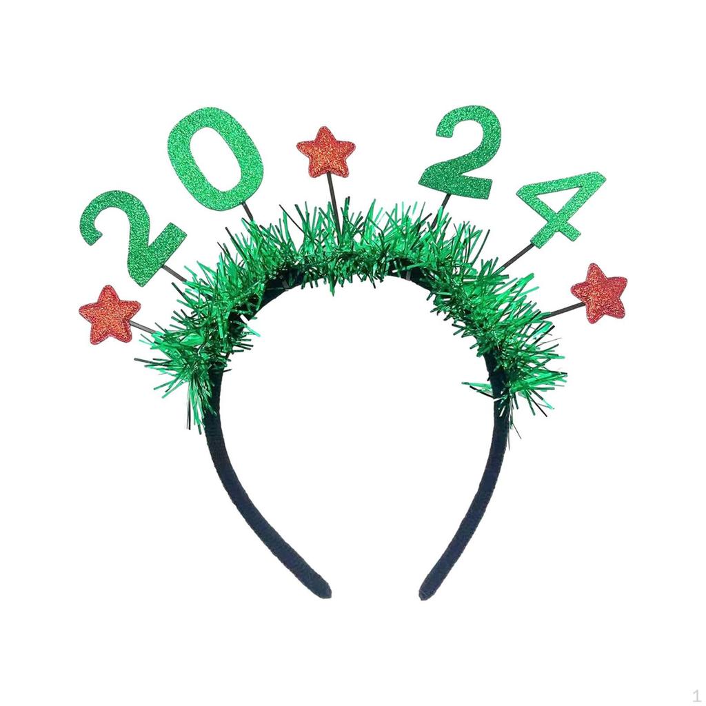 Happy Year Headband Hair Hoop Decor Accessory Headwear Headdress for Party Favors