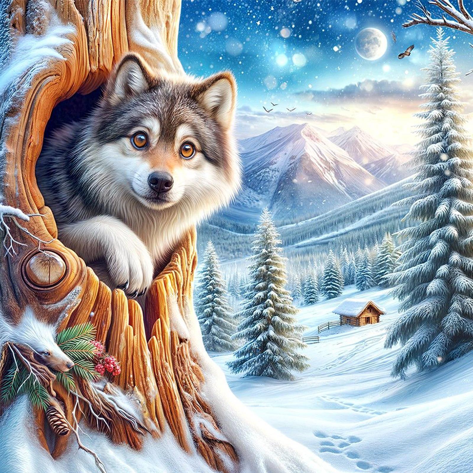 

Winter Landscape 5D DIY Diamond Art Painting Kits for Gift Home Wall Decor Diamond Art Kits Diamond Dots Gem Art 15.75 X15.75 in