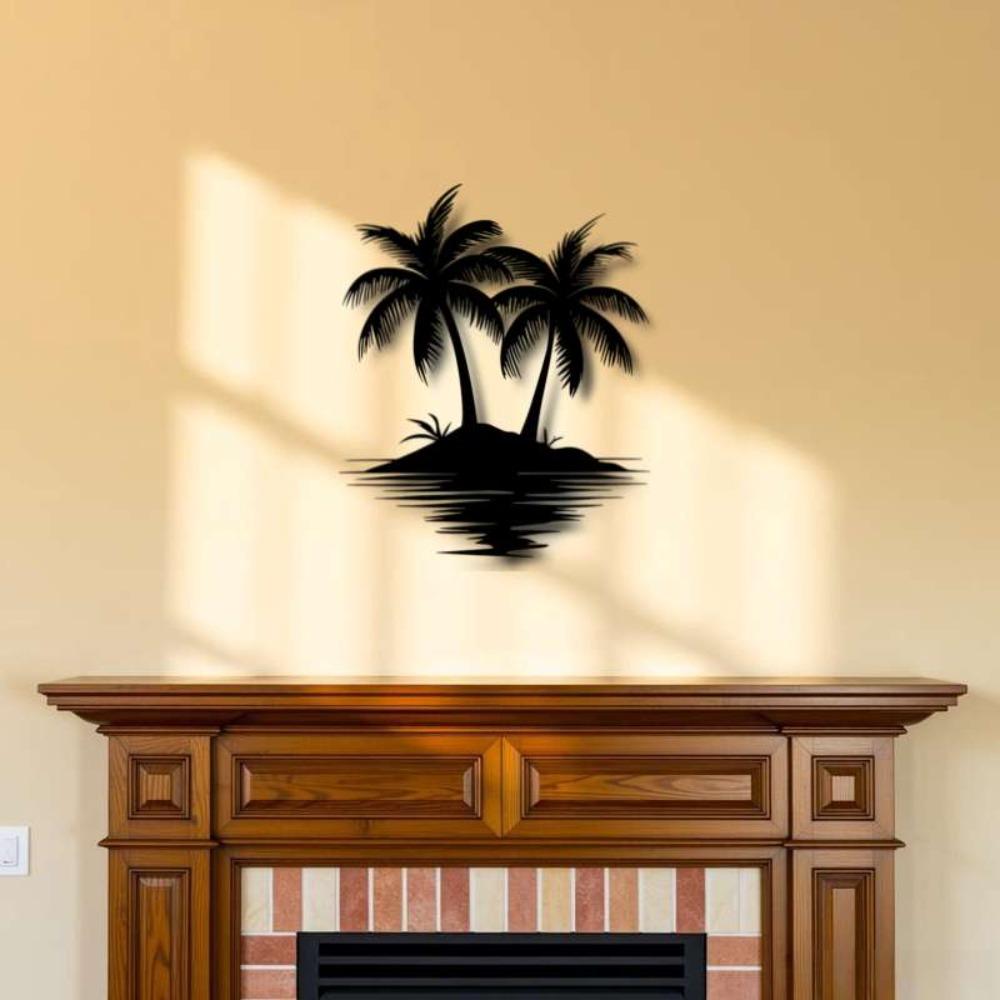 Tropical Palm Tree Wall Decor Beach Themed Living Room Patio Art Gift