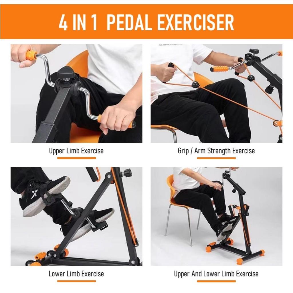 4 In 1 Household Foldable Fitness Bike Upper And Lower Limb Rehabilitation Bicycle Pedal Exerciser
