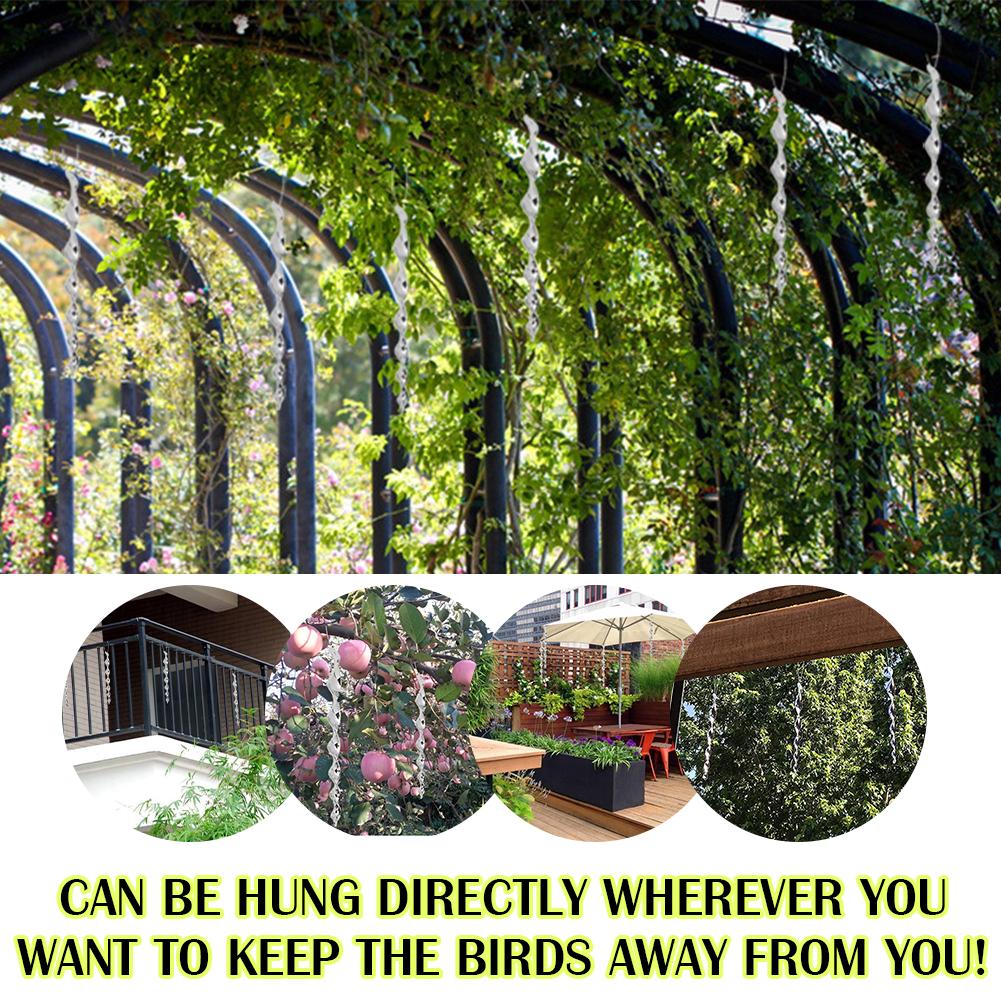 12/24/48Pcs Bird Repellent Stick Hanging Rotating Rod Wind Spiral Bird Repellent Scarer Household Decoration Garden Accessories