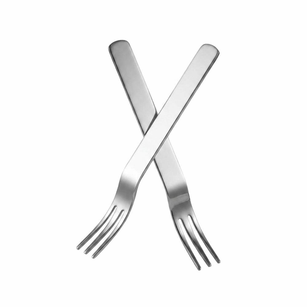 Stainless Steel Fruit Fork Set Reusable Cake Fork Luxury Dessert Fork  Cake 2 pcs