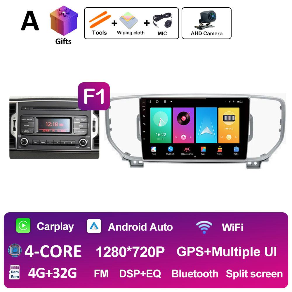 Bluetooth Android 14For KIA Sportage 4 QL 2016 2017 2018 Navigation GPS Car Radio Video Player Wireless Carplay WIFI Accessories