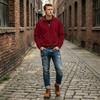 Men's Casual Half-Zip Stand Collar Sweatshirt Loose Fit Big Size for Everyday Wear