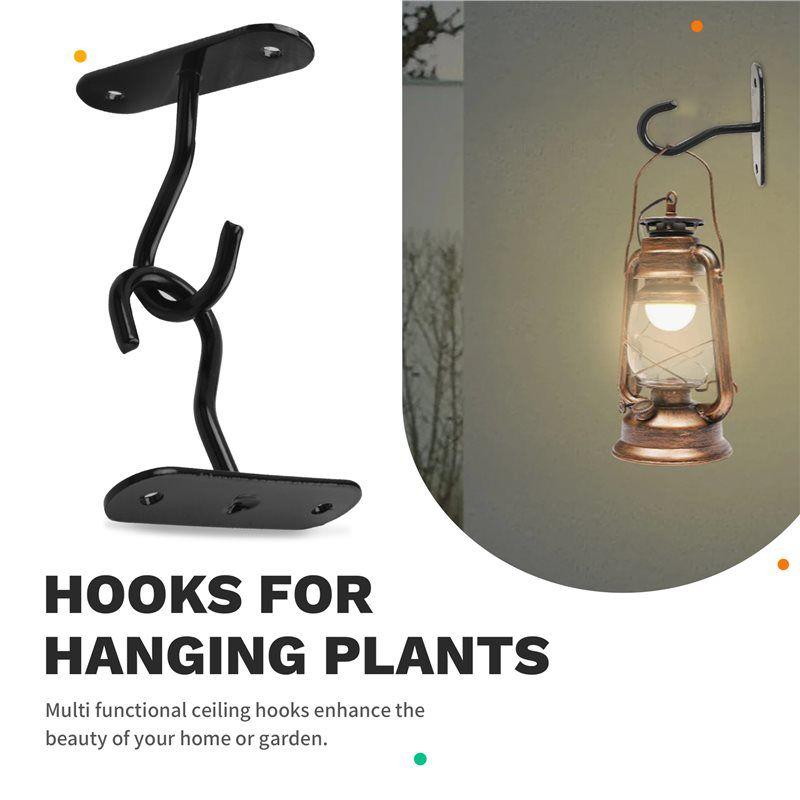 Gut-6 Stück Deckenhaken zum Aufhängen von Pflanzen, Wandhaken für Pflanzgefäße Metallaufhänger für Zimmer- und Außenpflanzentöpfe Halter