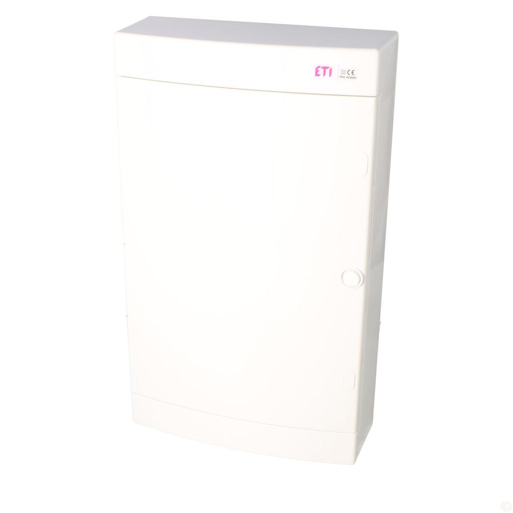 Surface-mounted distribution board 36 modules IP40 white door ECT36PO